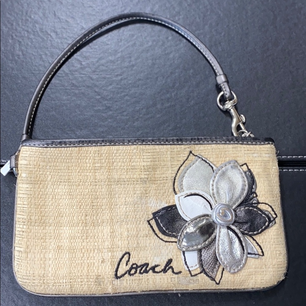 Coach Mini Straw Clutch